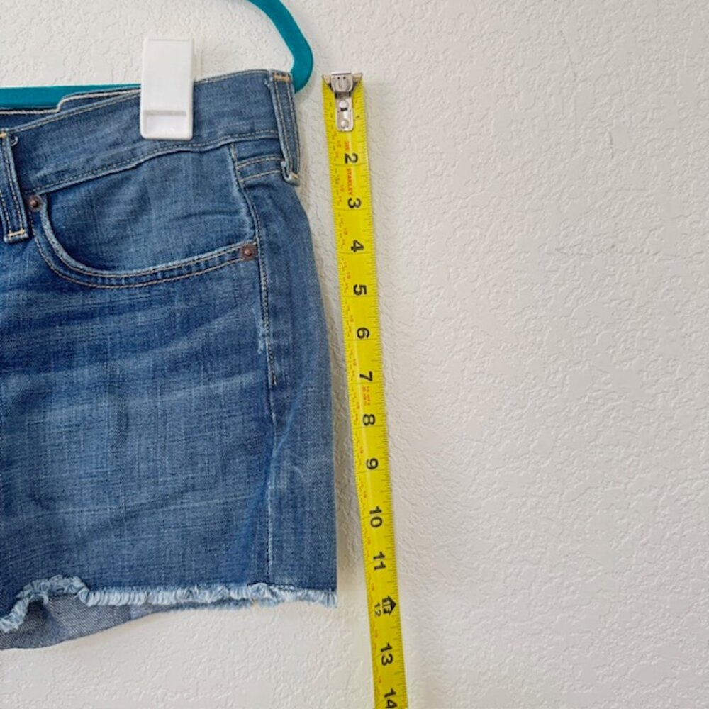 Lucky Brand Denim Shorts Women 6 28 Blue Raw Hem Mid Rise Cutoff - Picture 7 of 7